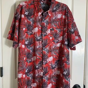 DIXXON Flannel Co Limited Edition Men’s Snap On Red/Black Hawaiian Shirt XL